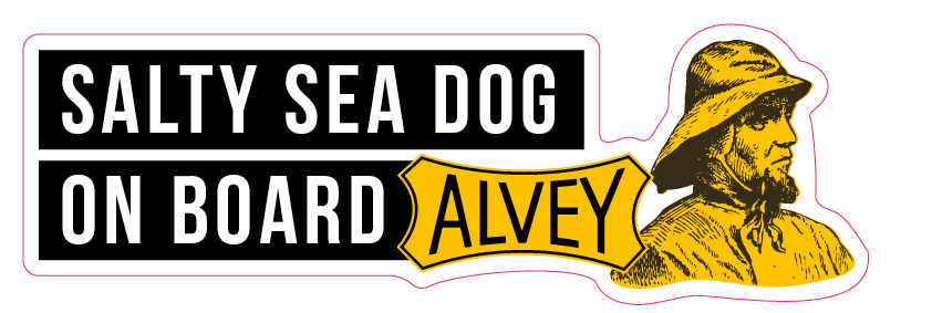 Alvey Sticker - SALTY SEA DOG ON BOARD