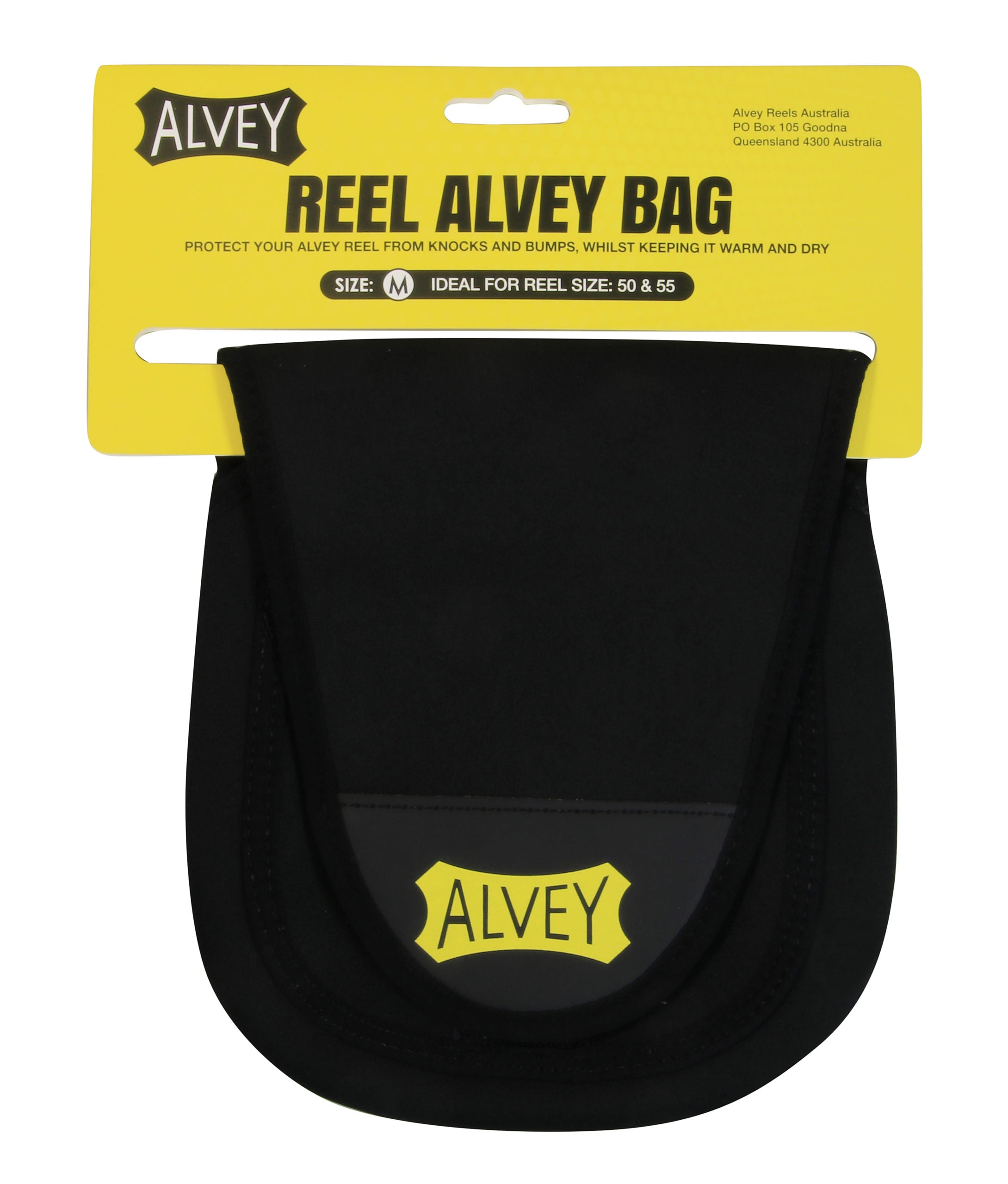 Neoprene Reel Bag - Medium Black - Alvey Australia